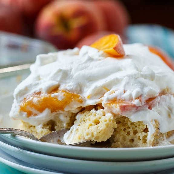 Peach Bourbon Tres Leches