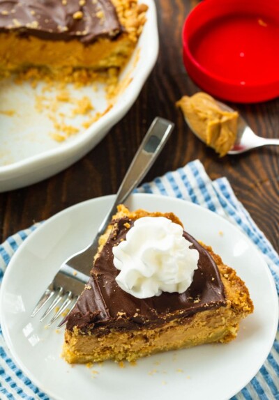 Chocolate Topped Peanut Butter Pie with Sugar Cookie Crust - Spicy ...