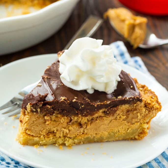 Chocolate Topped Peanut Butter Pie with Sugar Cookie Crust - Spicy ...