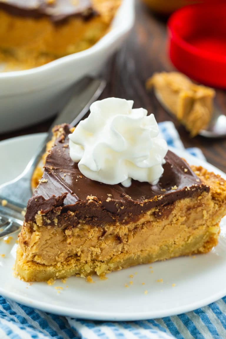 Chocolate Topped Peanut Butter Pie with Sugar Cookie Crust - Spicy ...