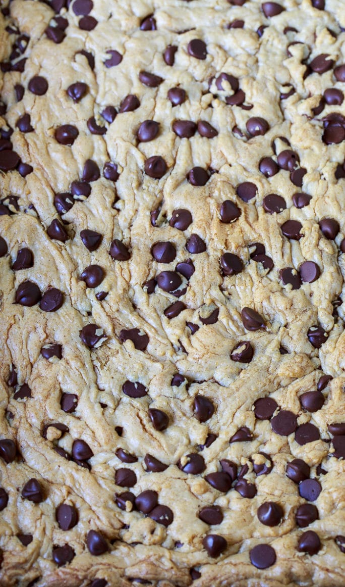 Peanut Butter Bars with Chocolate Chips