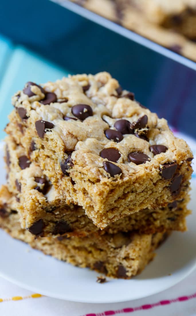 Peanut Butter Bars with Chocolate Chips