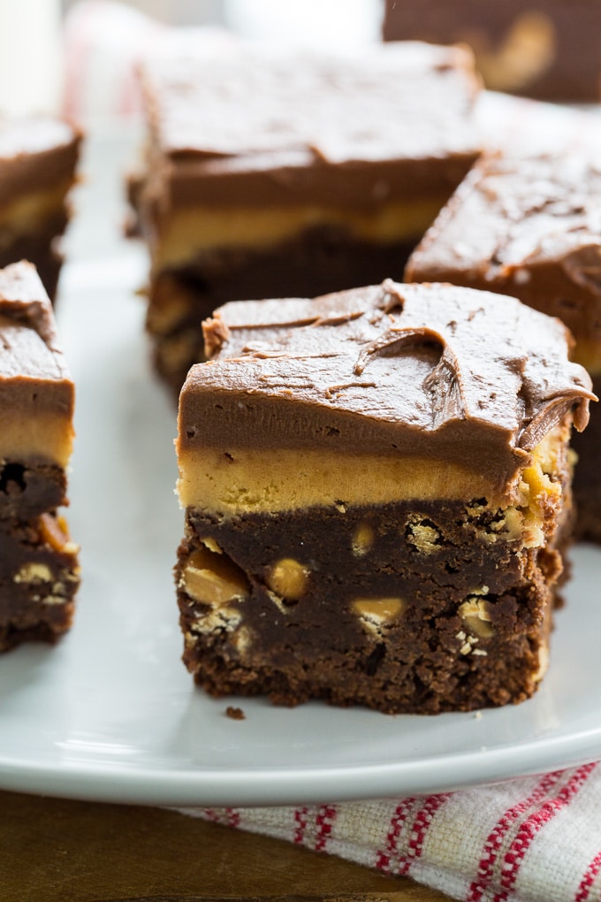 Double Frosted Peanut Butter Brownies