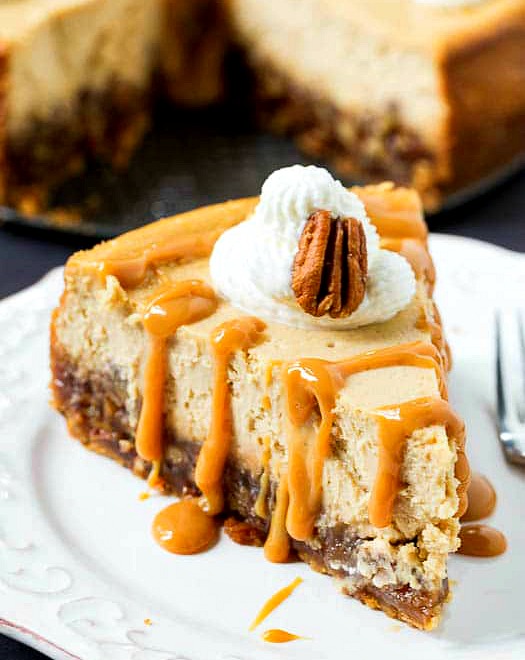 Slice of Pecan Pie Cheesecake