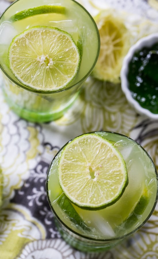 Pepper Jelly Margarita - a southern-style Margarita made with green pepper jelly.