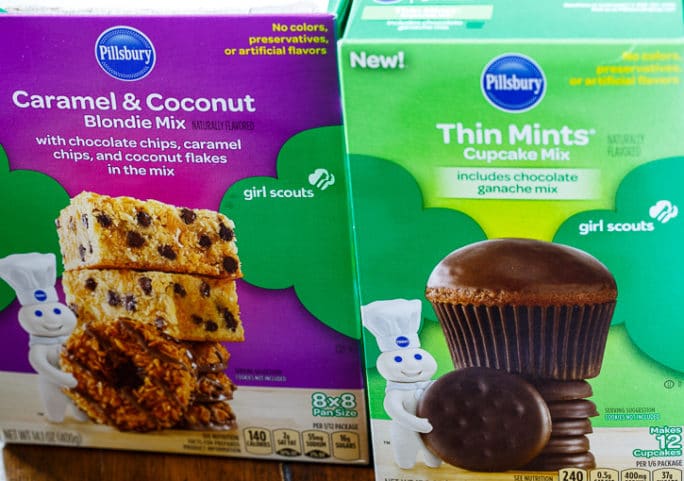 Pillsbury Baking MIxes flavored like Girl Scout Cookies