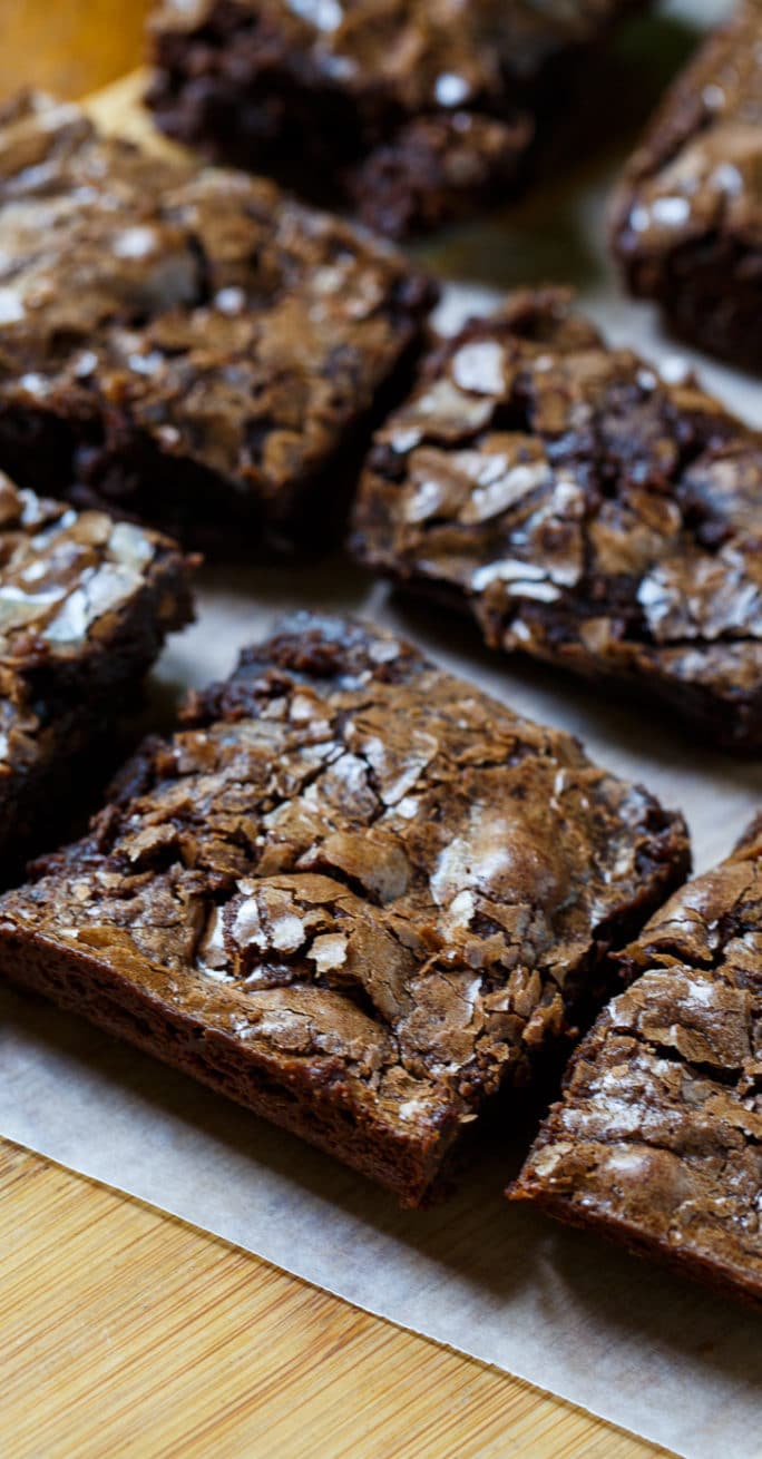 Easy Thin Mints Brownies made from Pillsbury baking mix.