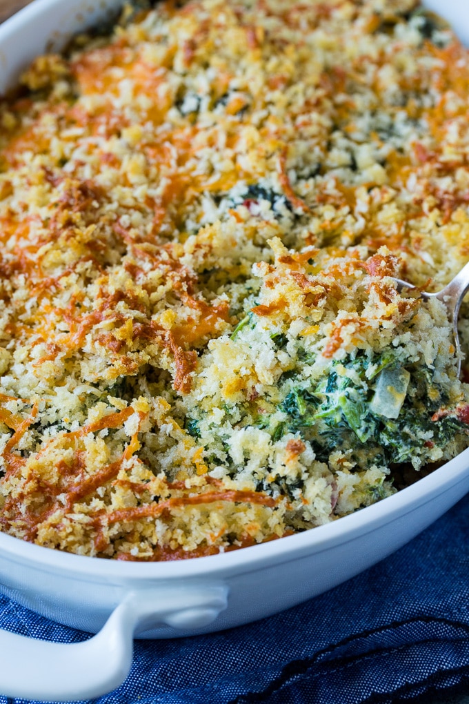 Pimento Cheese Creamed Spinach is a southern twist on creamed spinach.