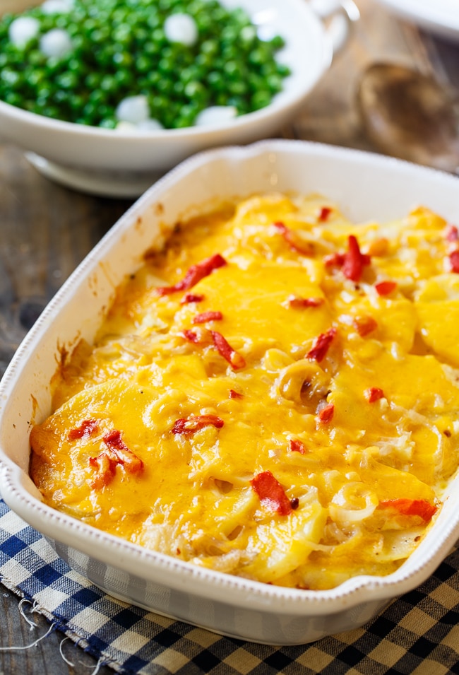 Pimento Cheese Potato Gratin- scalloped potatoes southern-style.