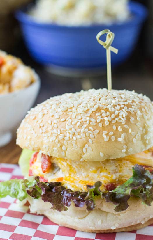 Pimiento Cheese Burgers #recipe