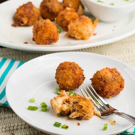 Fried Pimiento Cheese Balls with Ranch Dipping Sauce