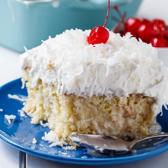 Pina Colada Poke Cake