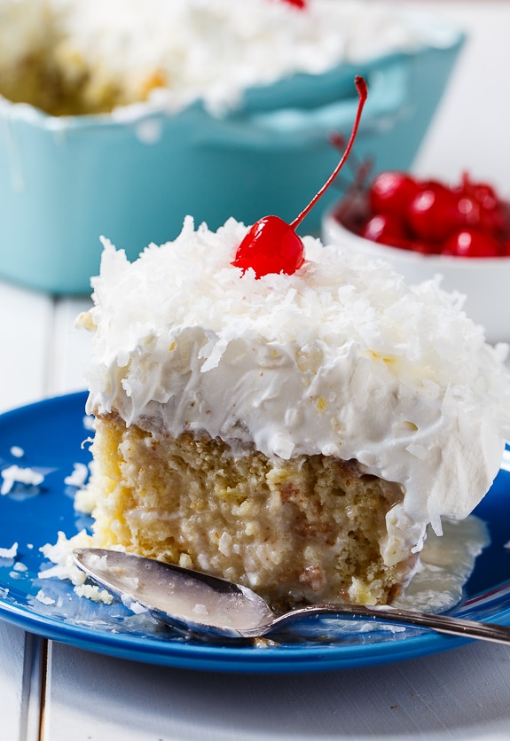 Pina Colada Poke Cake