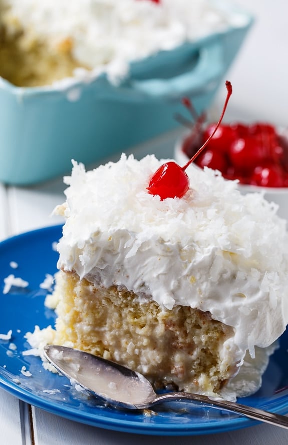 Pina Colada Poke Cake