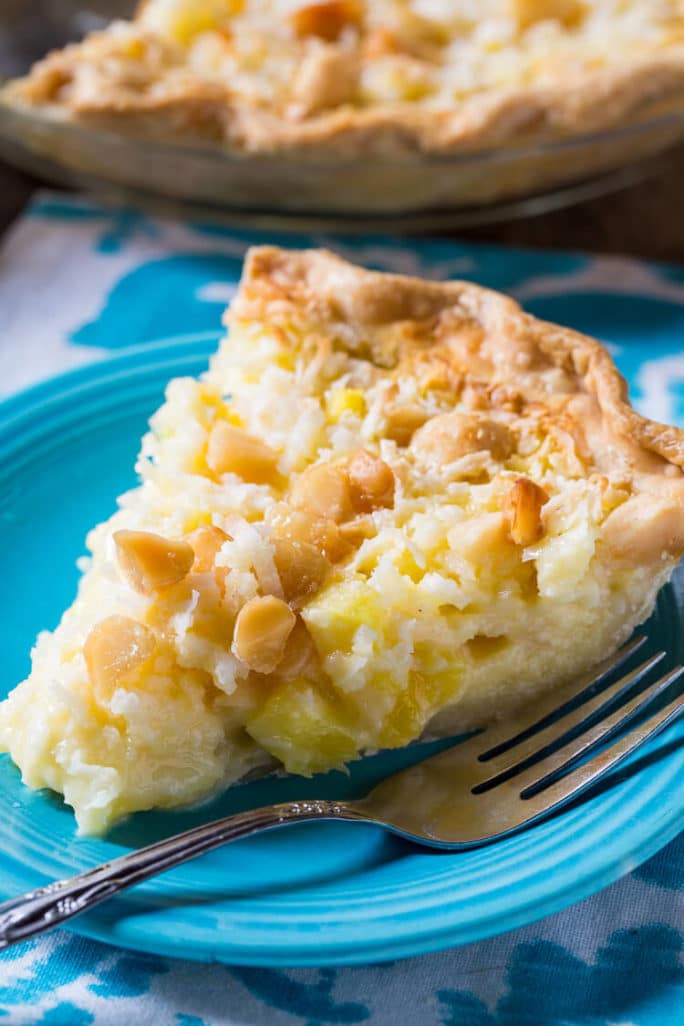 Pineapple Coconut Macadamia Pie