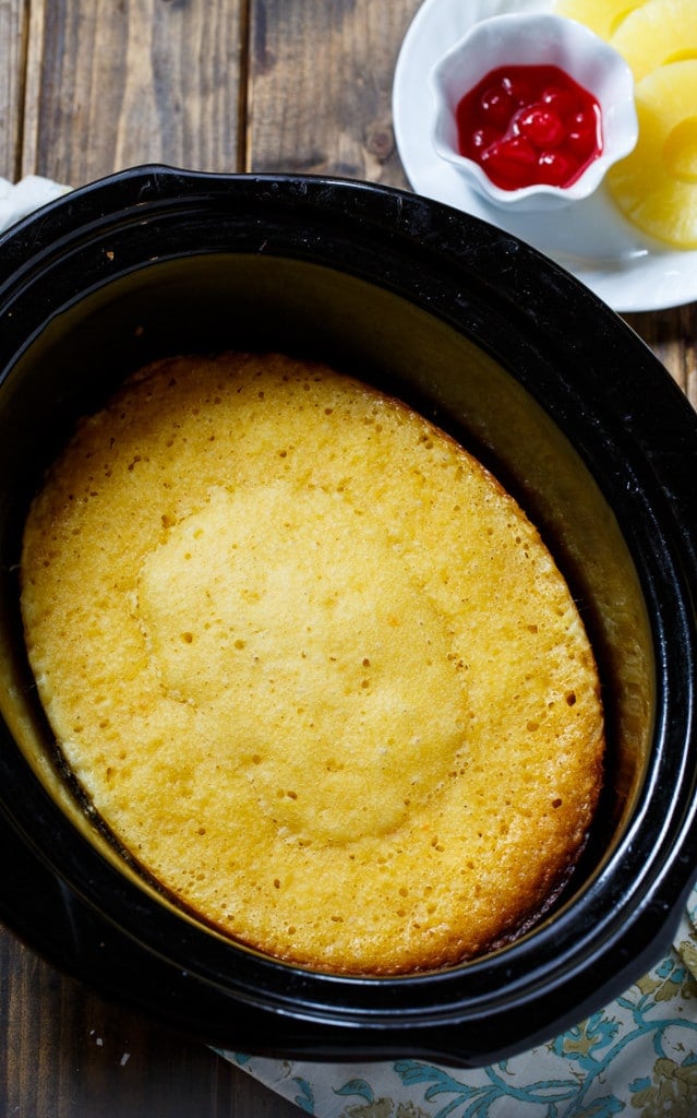 Slow Cooker Pineapple Upside Down Cake