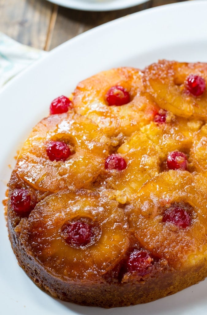 Slow Cooker Pineapple Upside Down Cake - Spicy Southern Kitchen