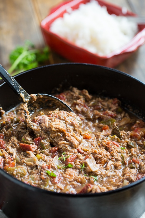 Roast Pork and Tasso Gumbo #mardigras