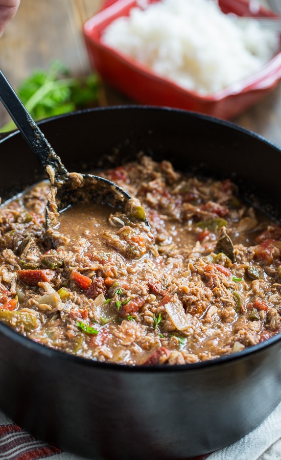 Roast Pork and Tasso Gumbo #mardigras