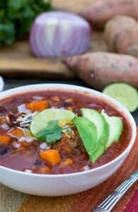 Chipotle Pork and Sweet Potato Posole - spicy and hearty