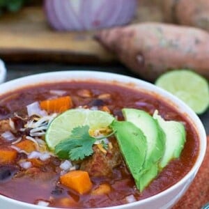 Chipotle Pork and Sweet Potato Posole - spicy and hearty