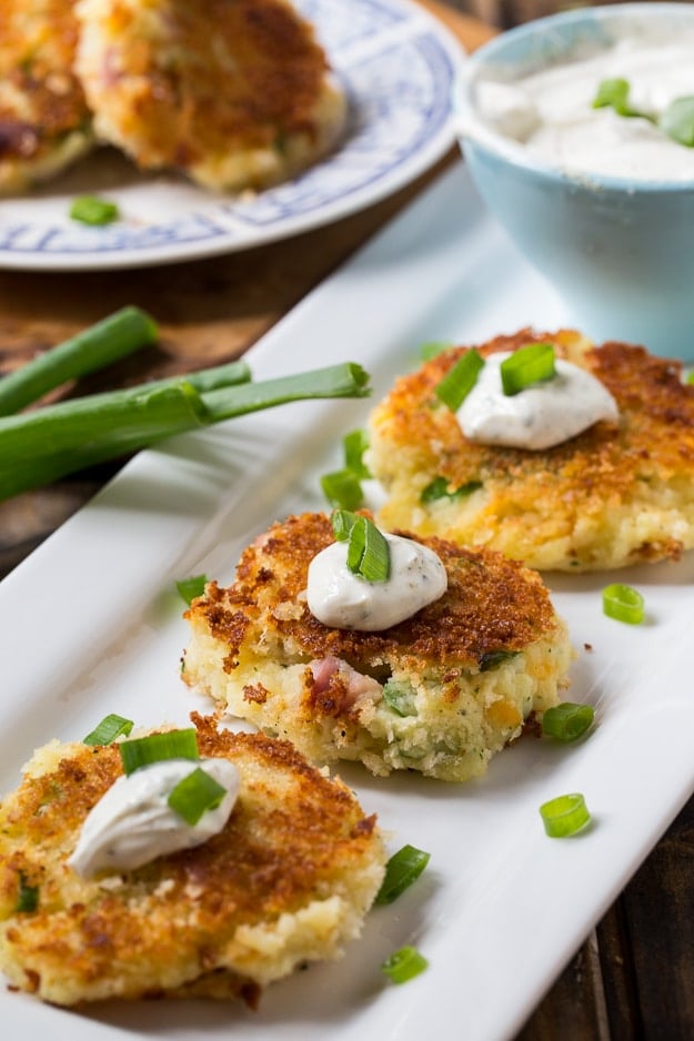 Mashed Potato Croquettes with ham and ranch seasoning
