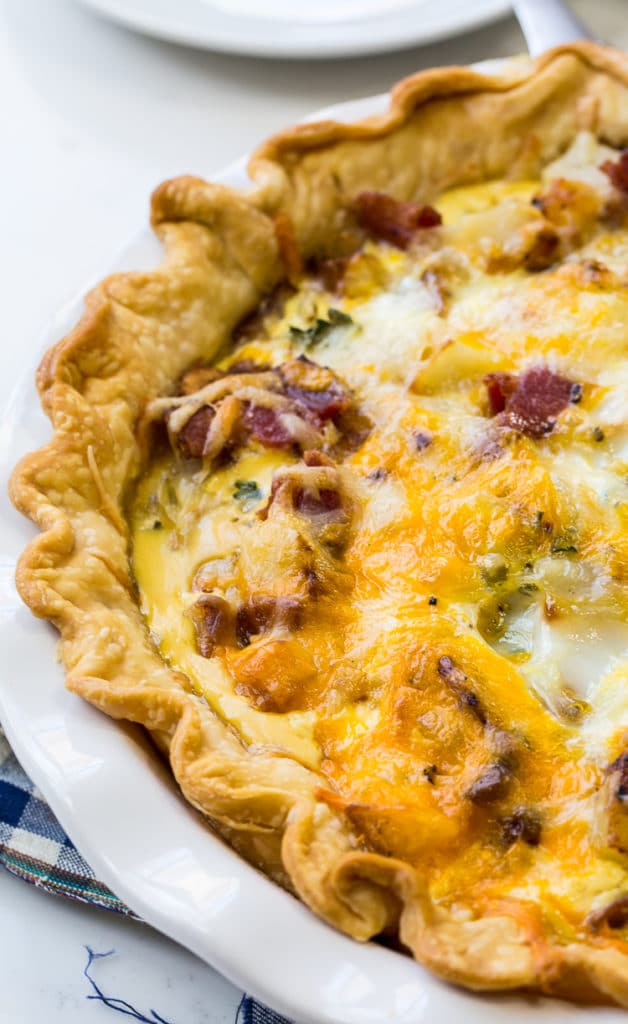 Bacon and Potato Quiche - Spicy Southern Kitchen