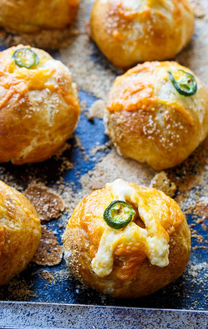 Jalapeno Popper Stuffed Pretzel Rolls