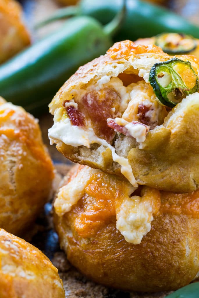 Jalapeno Popper Stuffed Pretzel Rolls