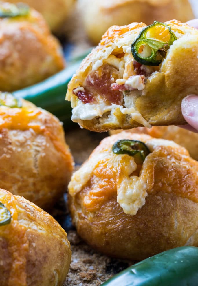 Jalapeno Popper Stuffed Pretzel Rolls