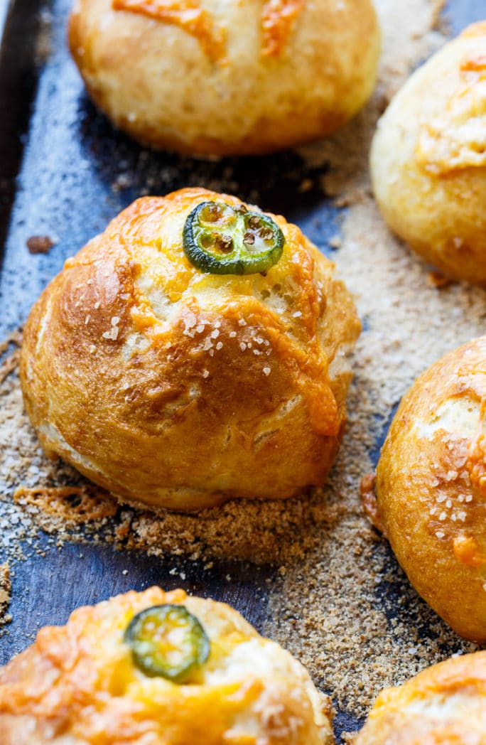 Jalapeno Popper Stuffed Pretzel Rolls