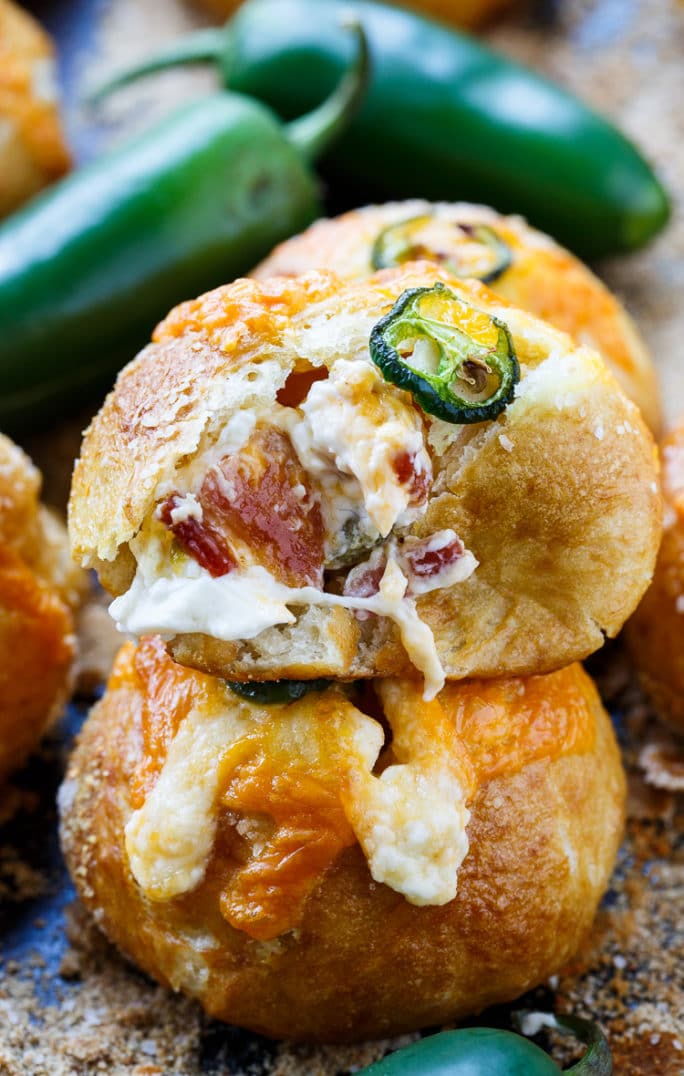 Jalapeno Popper Stuffed Pretzel Rolls