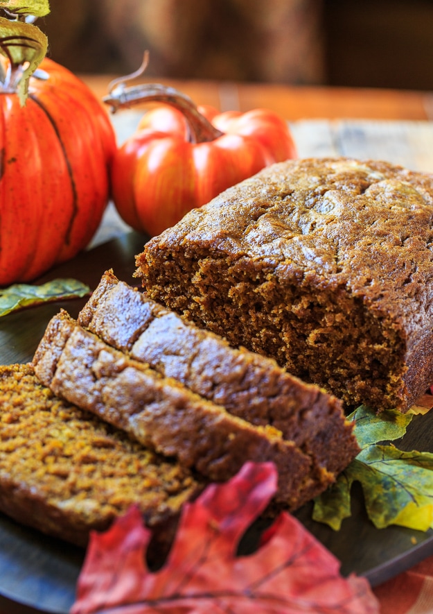 Spicy Pumpkin Bread - with a hefty dose of fall spices, this moist pumpkin bread is not lacking in flavor.