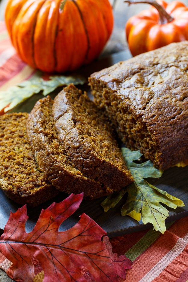 Spicy Pumpkin Bread - with a hefty dose of fall spices, this pumpkin bread is not lacking in flavor.