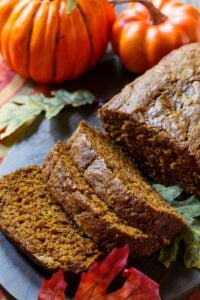 Spicy Pumpkin Bread - with a hefty dose of fall spices, this moist pumpkin bread is not lacking in flavor.