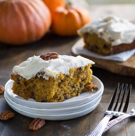 Pumpkin Bars with Cream Cheese Frosting