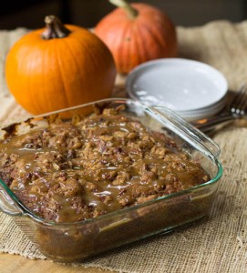 Pumpkin Coffee Cake with Brown Sugar Glaze