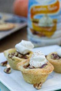 Pumpkin Tassies in Sugar Cookie Crust