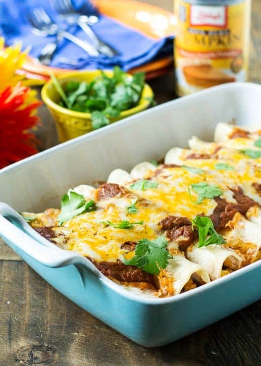 Pumpkin-Ancho Enchiladas with Pulled Pork