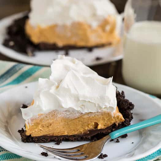 Pumpkin-Chocolate Icebox Pie #PumpkinCan - Spicy Southern Kitchen