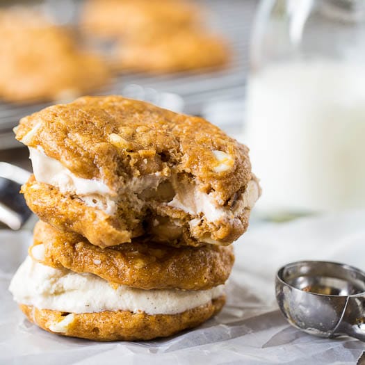 Pumpkin-White Chocolate Chip Cookies