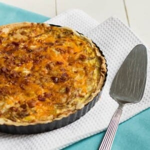 caramelized onion and bacon quiche