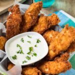 Dry Ranch mix makes these chicken fingers super flavorful. A big favorite with kids!