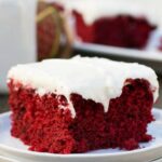 Red Velvet Sheet Cake - much easier than making a layered cake but just as delicious.