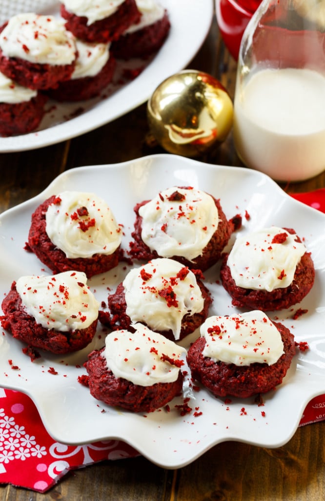 Red Velvet Cookies with Cream Cheese Frosting