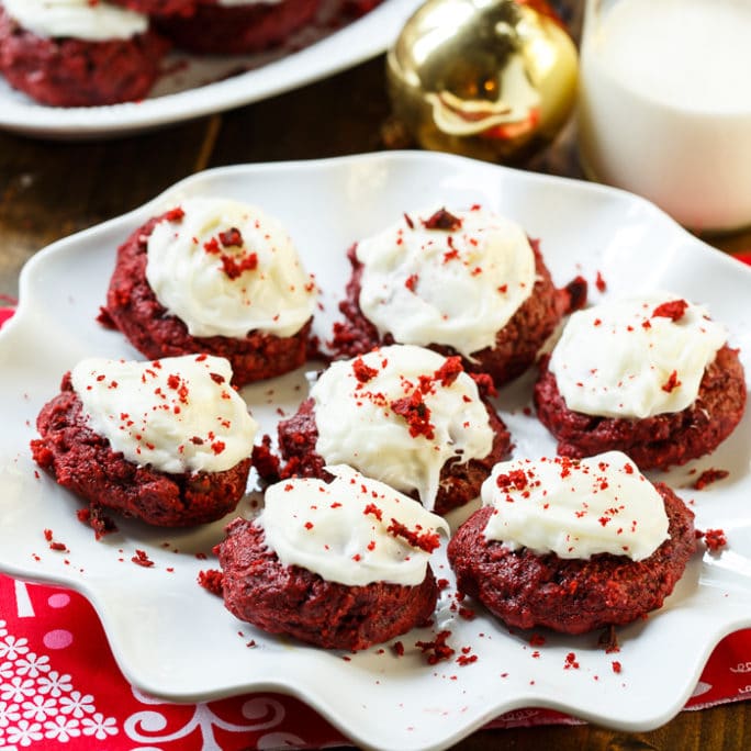 Red Velvet Cookies with Cream Cheese Frosting