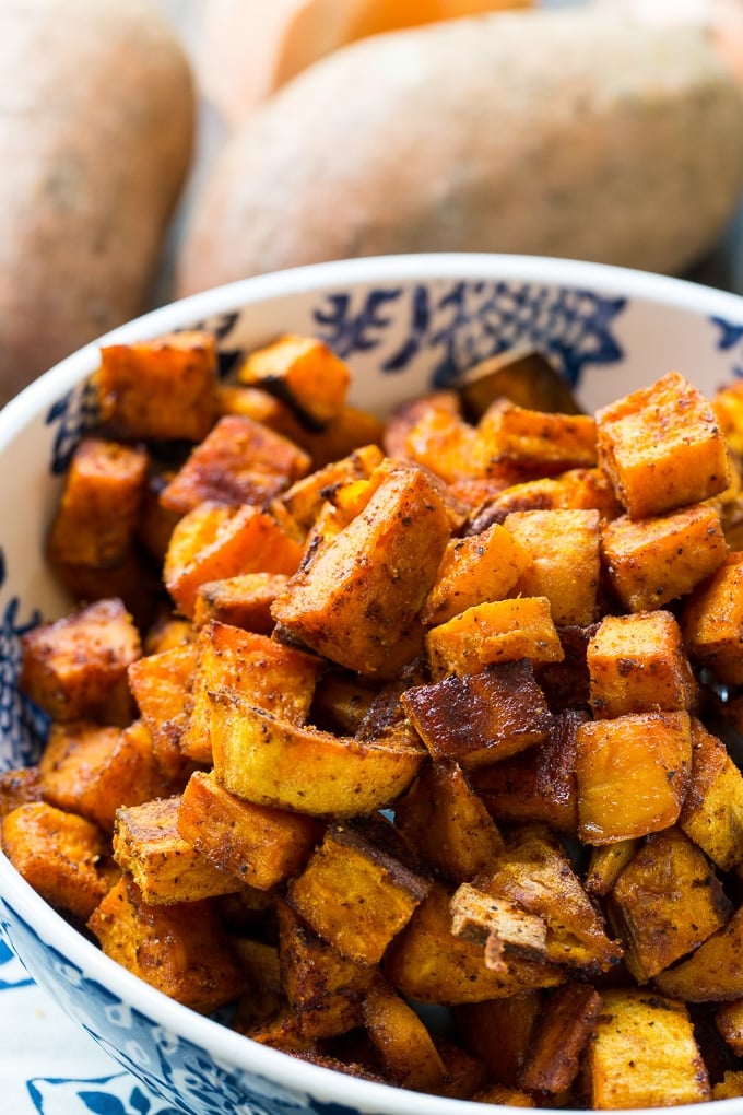 Spicy-Sweet Roasted Sweet Potatoes - Spicy Southern Kitchen