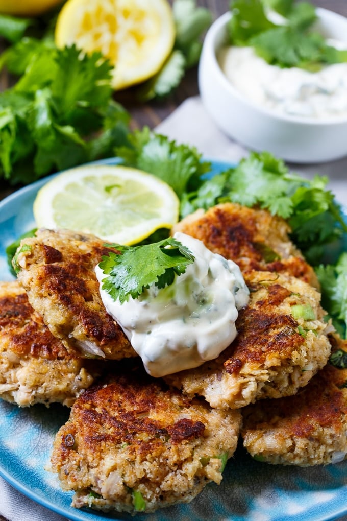 Salmon Croquettes with Cilantro Mayonnaise