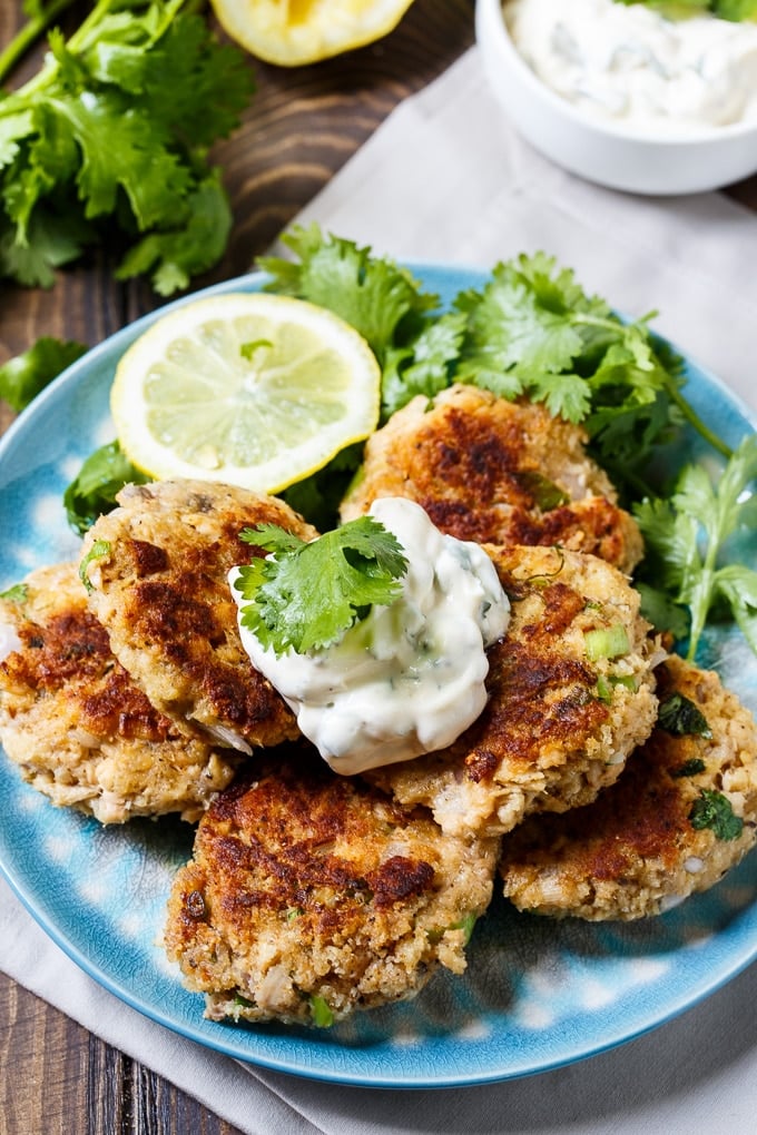 Salmon Croquettes with Cilantro Mayonnaise Spicy Southern Kitchen