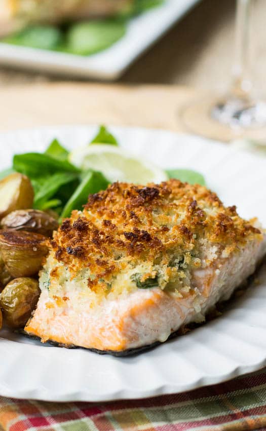 Baked Salmon Stuffed with Mascarpone Spinach - Spicy Southern Kitchen